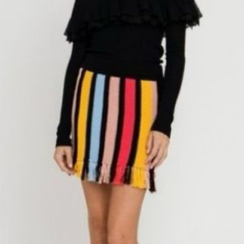 English Factory Stripe Knit Skirt